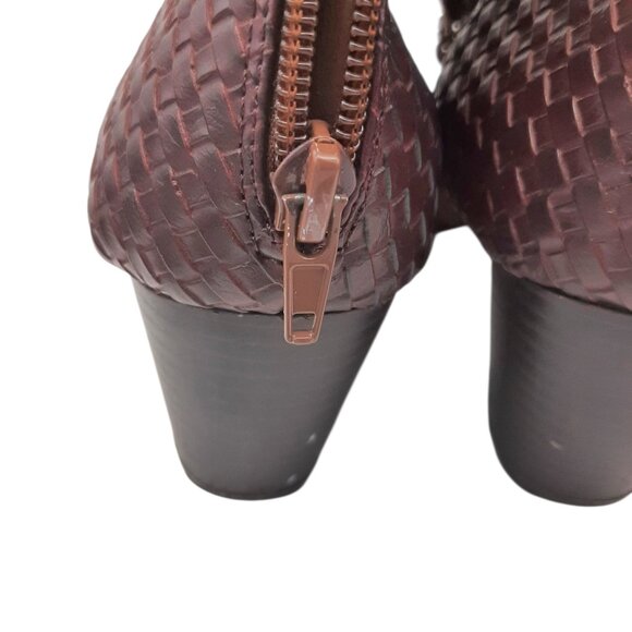 Coconuts By Matisse Caught Up Woven Leather Perforated Western Style Boots 7.5 - Picture 12 of 14